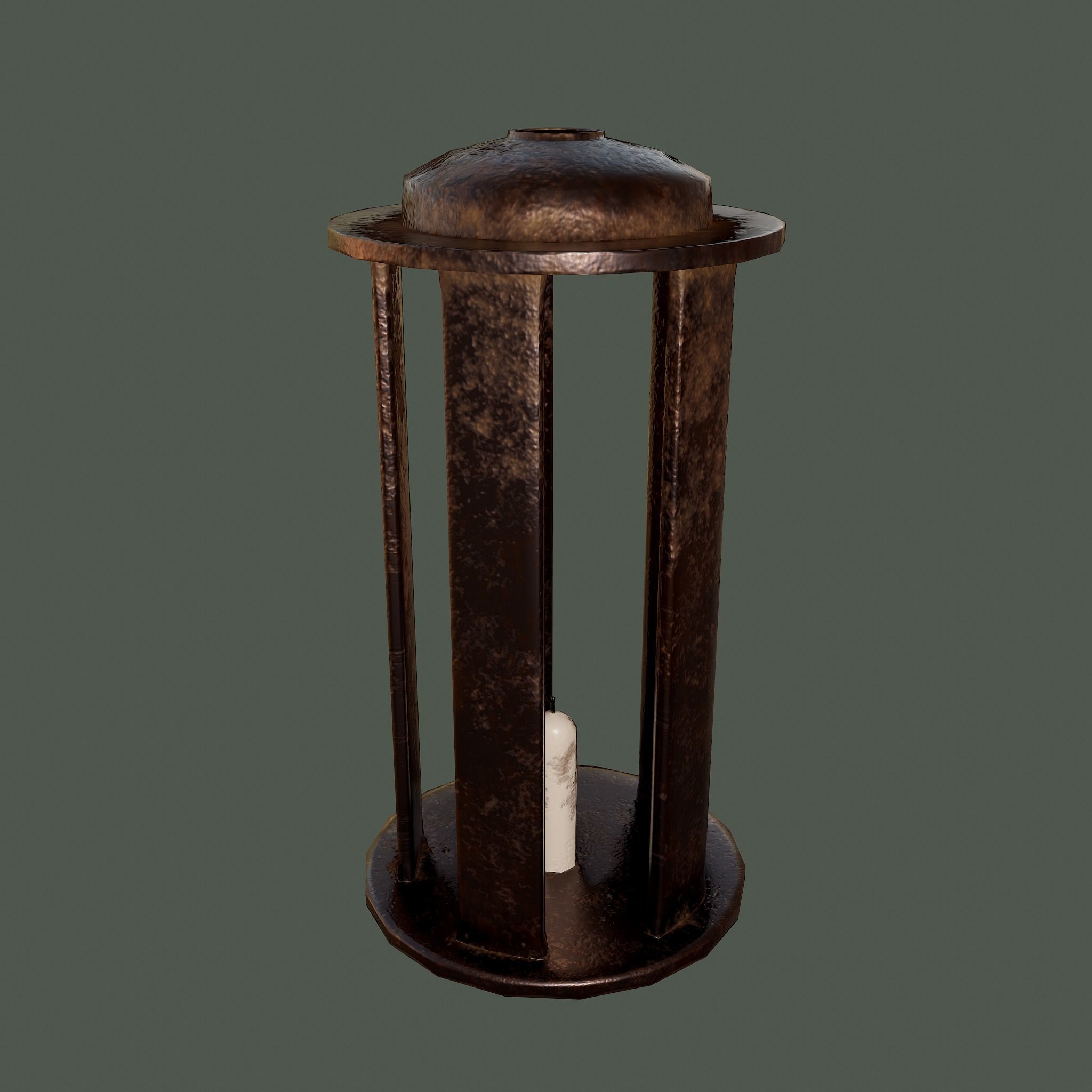 Medieval Lantern Free low-poly 3D model_3