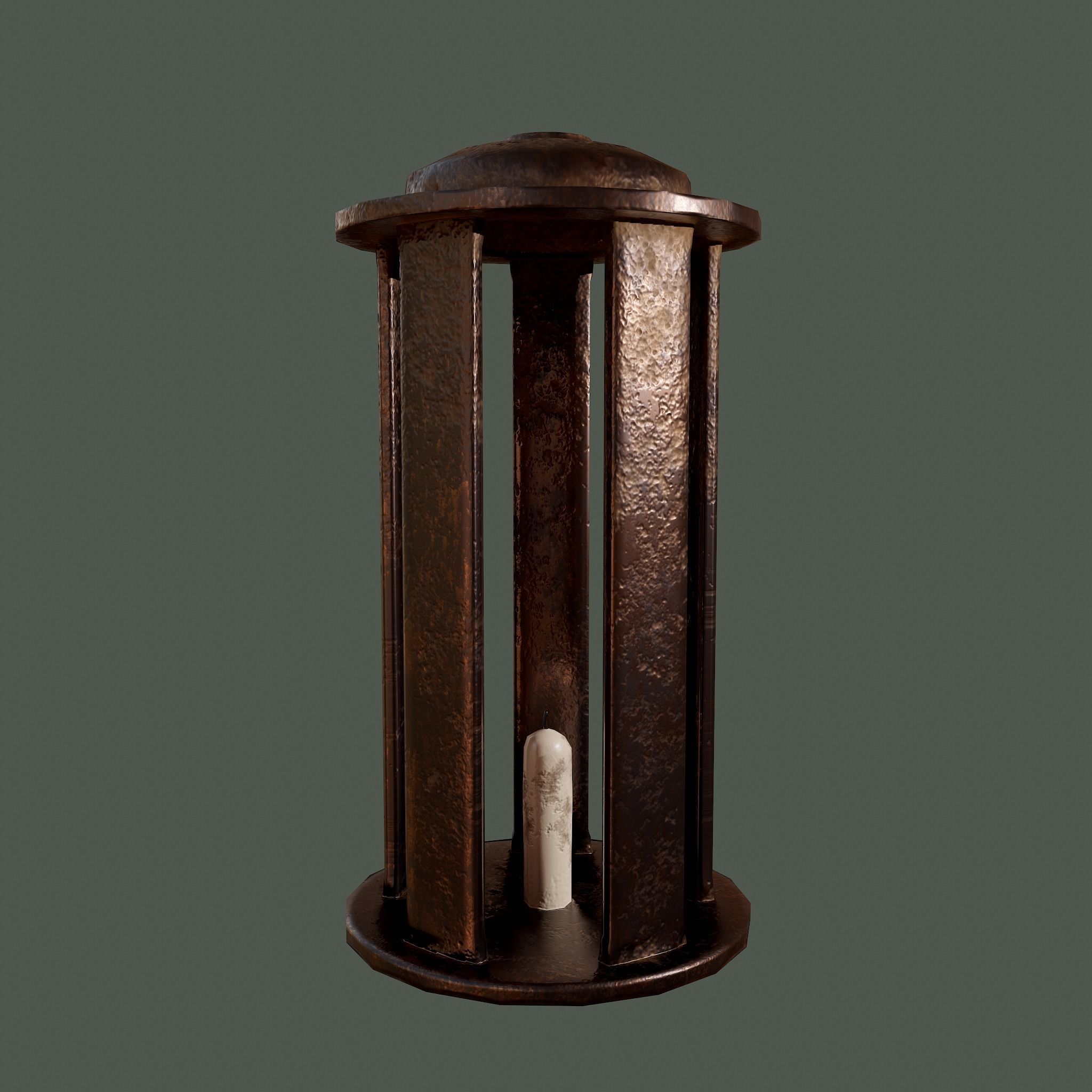 Medieval Lantern Free low-poly 3D model_17