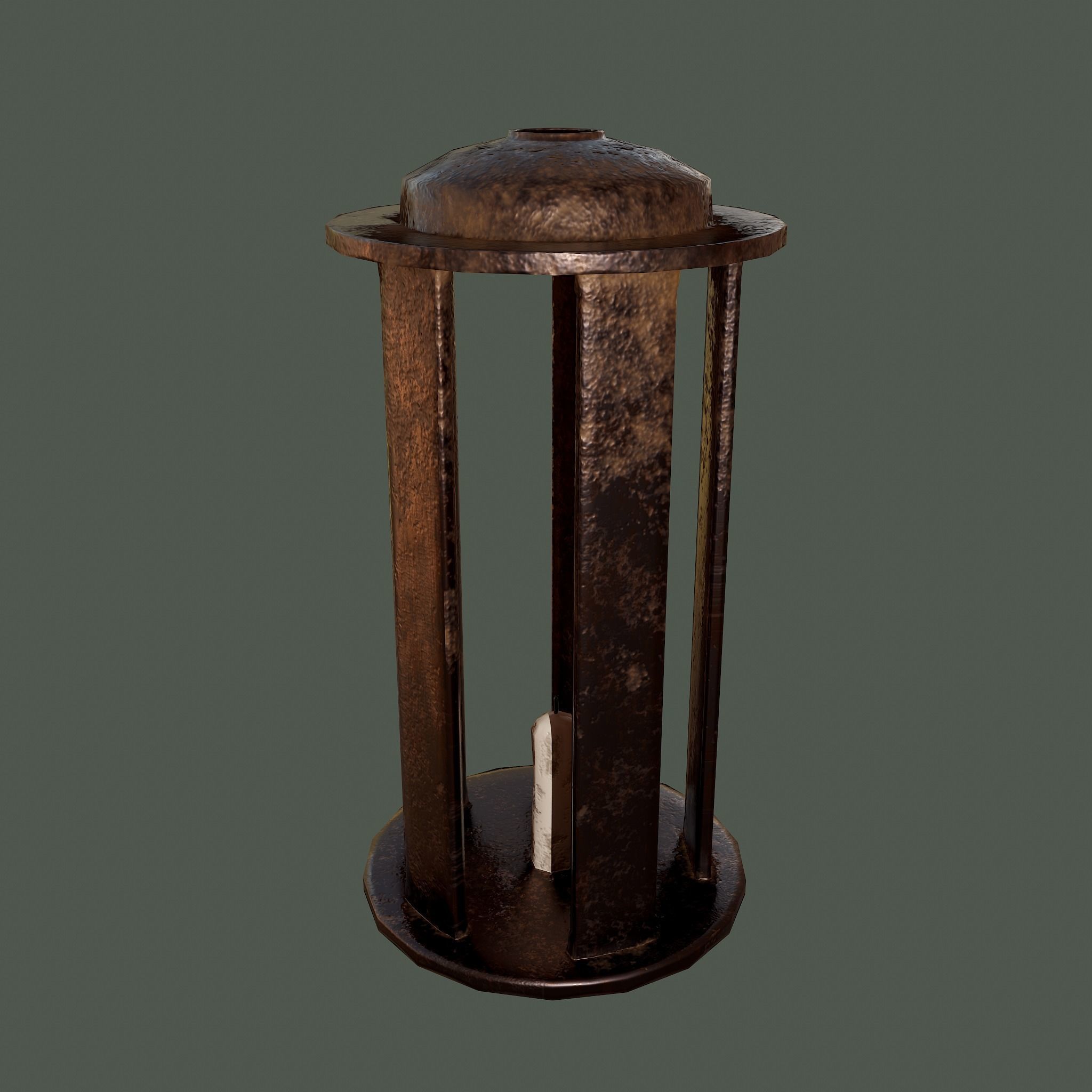 Medieval Lantern Free low-poly 3D model_5