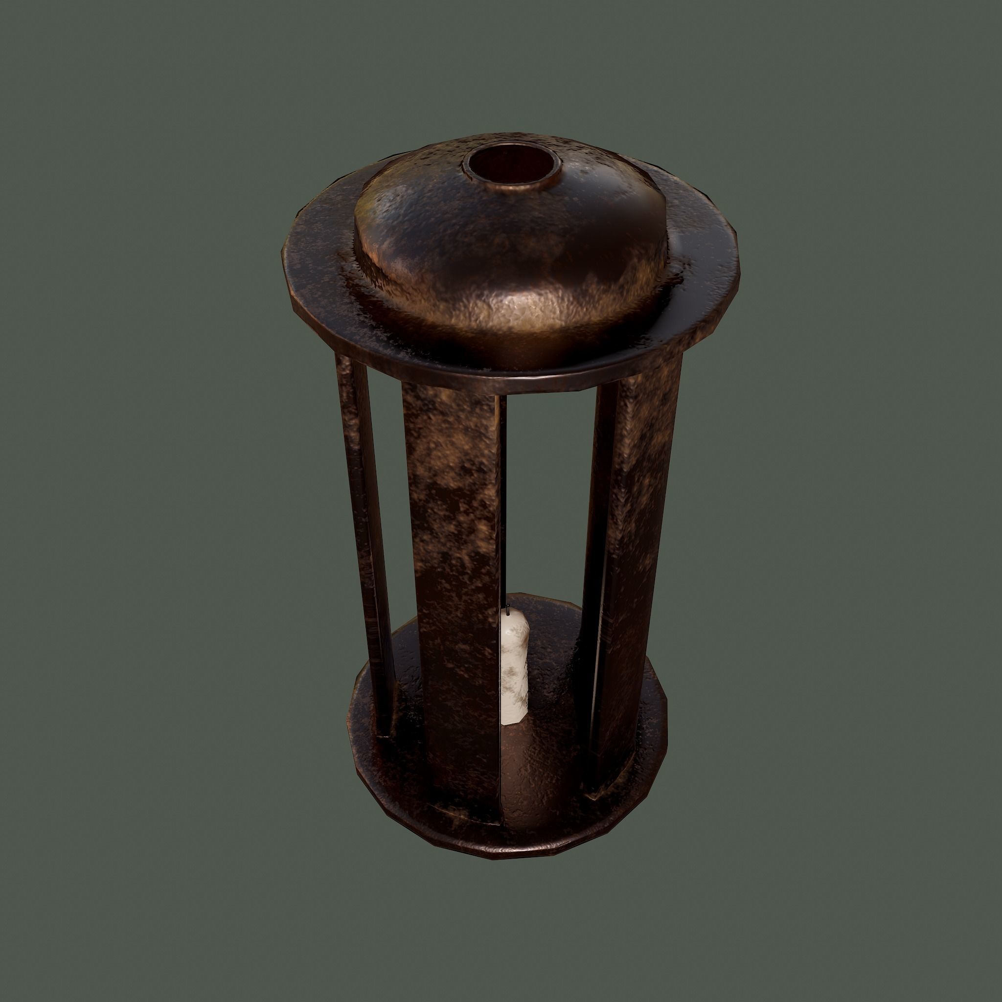 Medieval Lantern Free low-poly 3D model_8