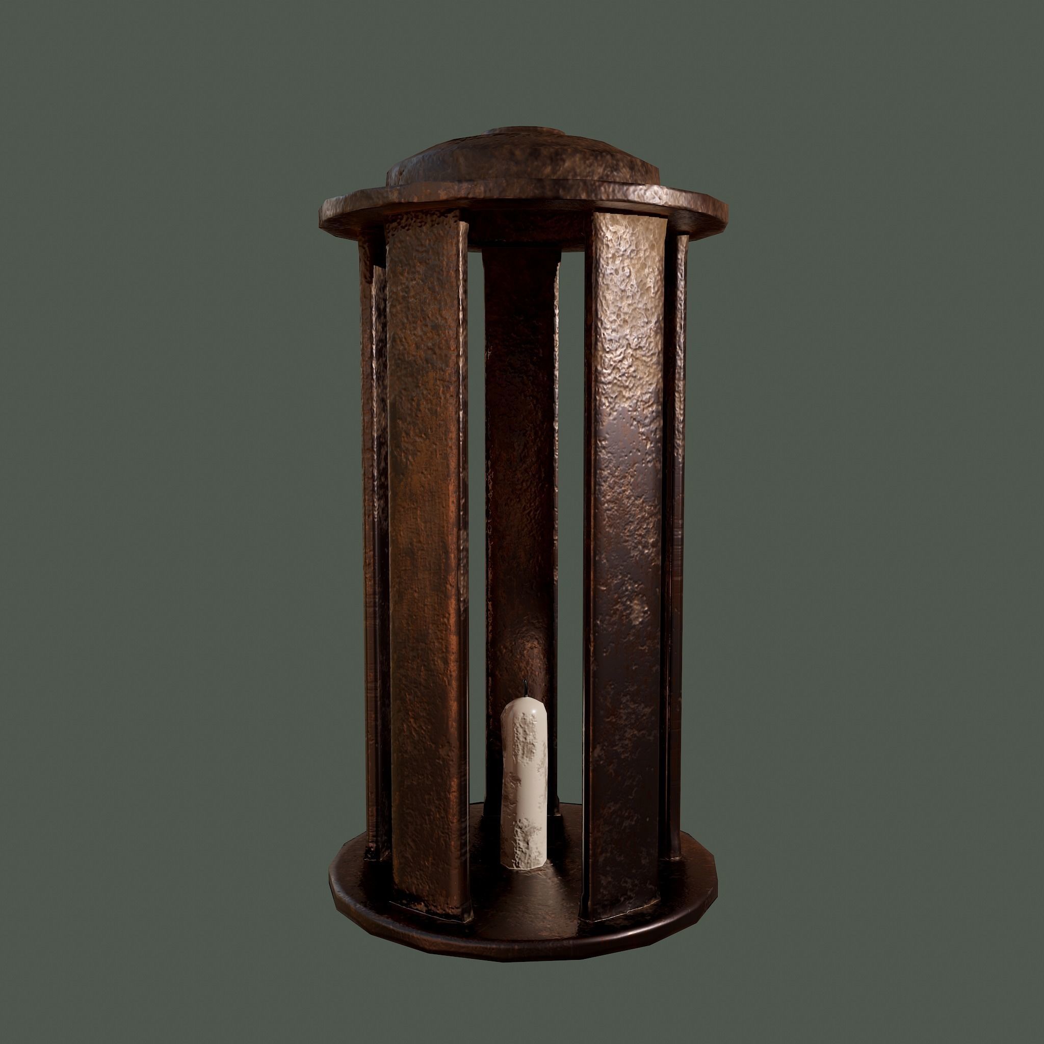 Medieval Lantern Free low-poly 3D model_16