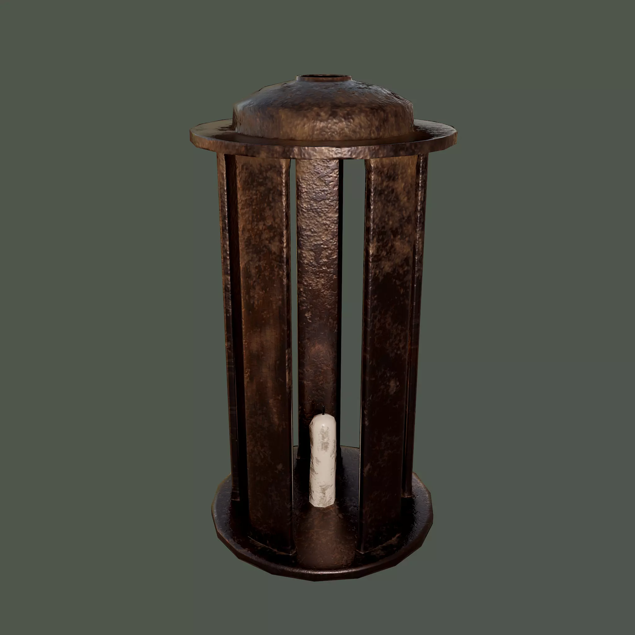 Medieval Lantern Free low-poly 3D model_0