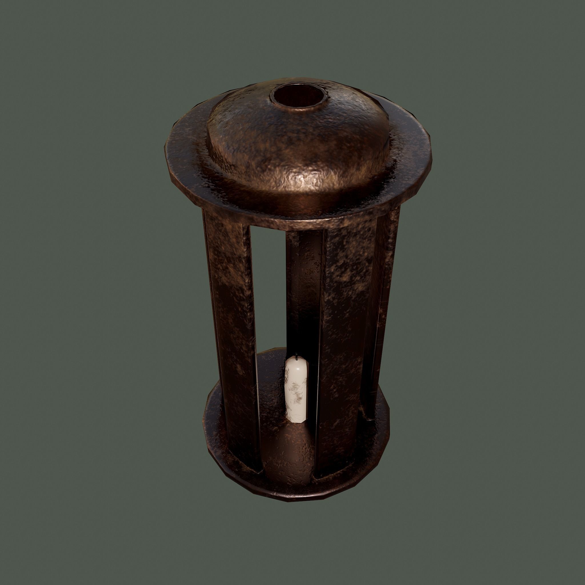 Medieval Lantern Free low-poly 3D model_9