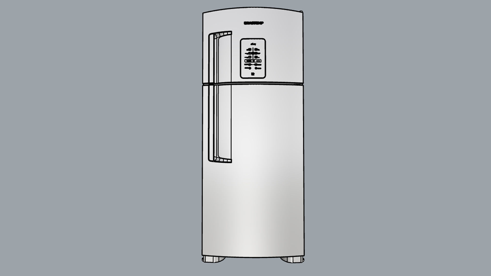 Refrigerator Brastemp Ative Stainless Steal 3D model_14