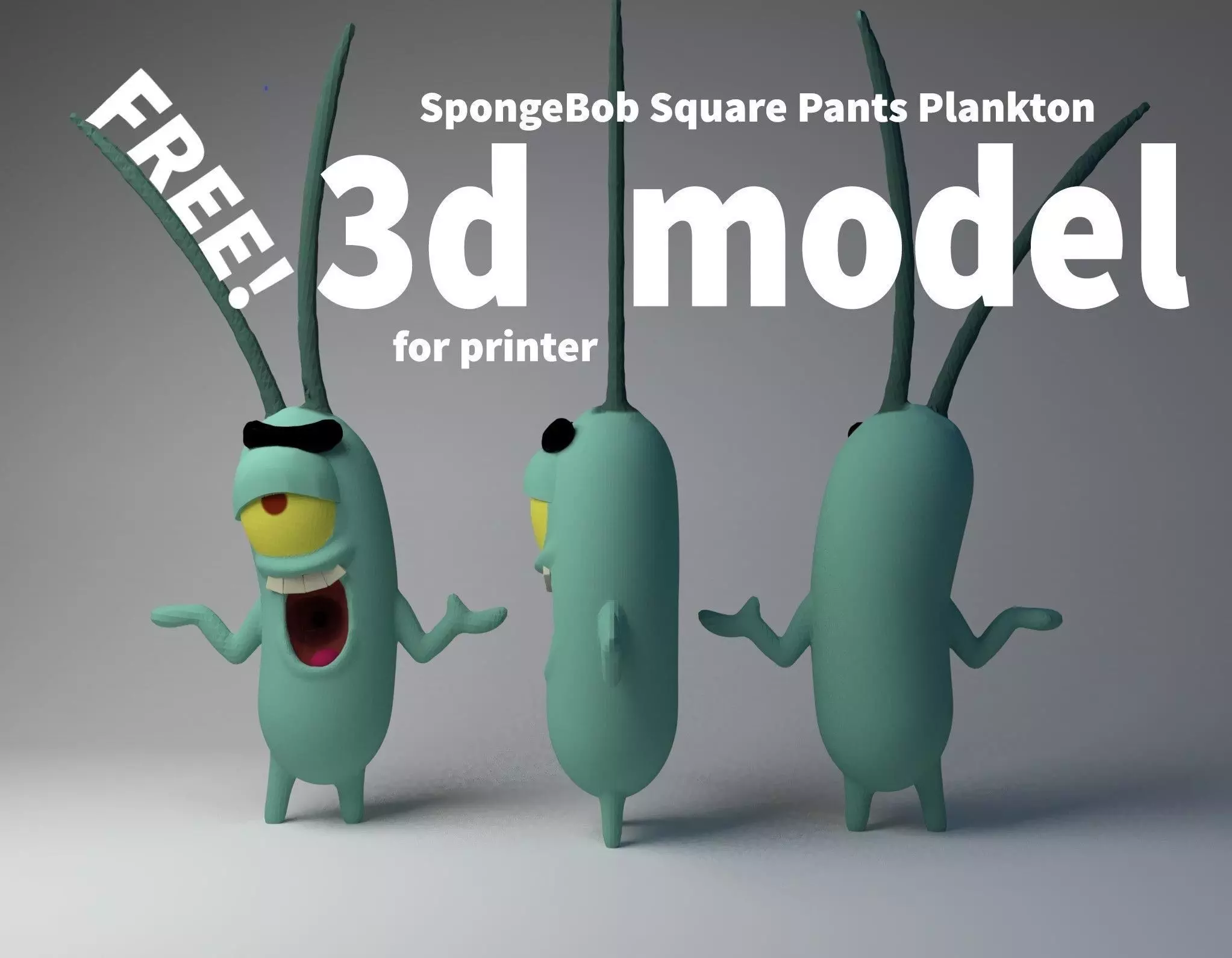 Plankton model for print 3D print model_0