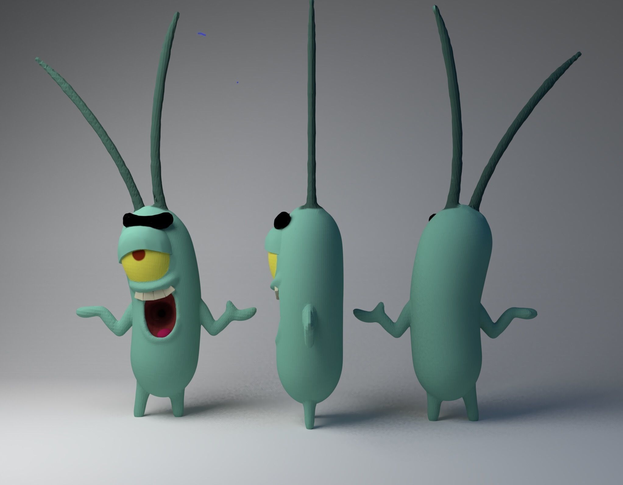 Plankton model for print 3D print model_1