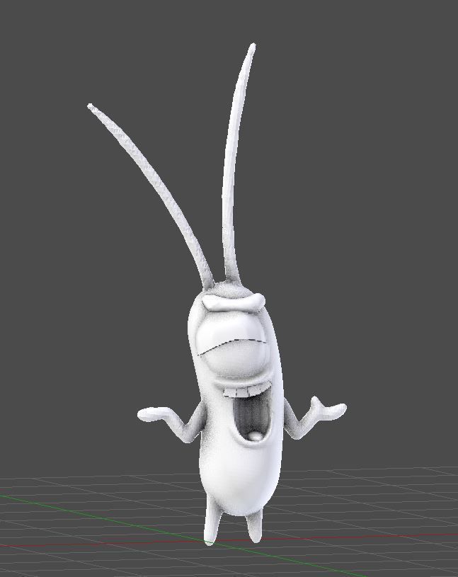 Plankton model for print 3D print model_4