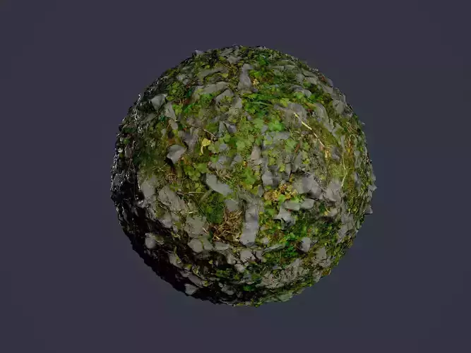 Rock Ground Seamless PBR Texture 07