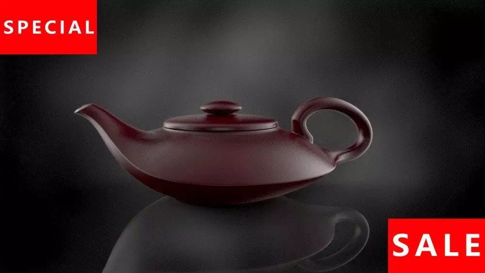 Teapot maroon - special sale 3D model