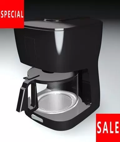 Coffee machine Low-poly 3D model