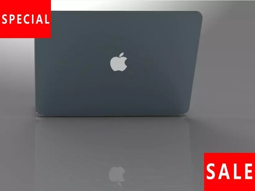 Apple notebook macbook Low-poly 3D model_0
