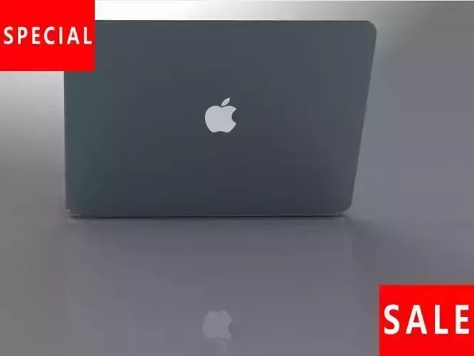 Apple notebook macbook Low-poly 3D model