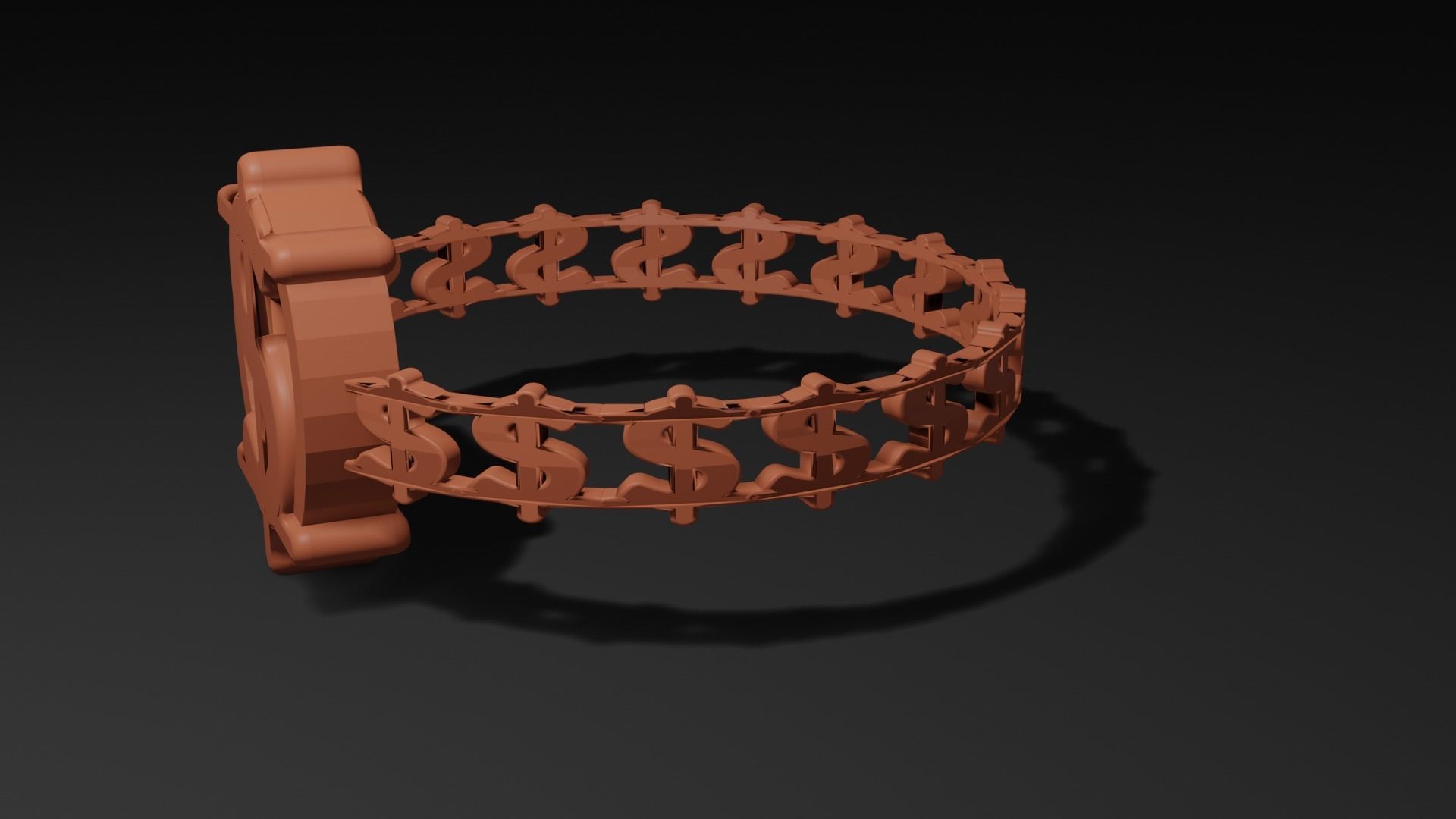 Dollar Sign Ring 3D print model_15
