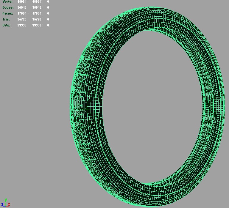 Moped Vintage Tire 3D model_5