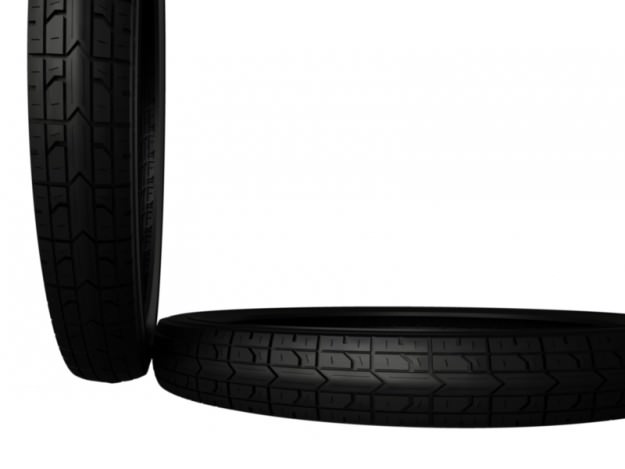 Moped Vintage Tire 3D model_1