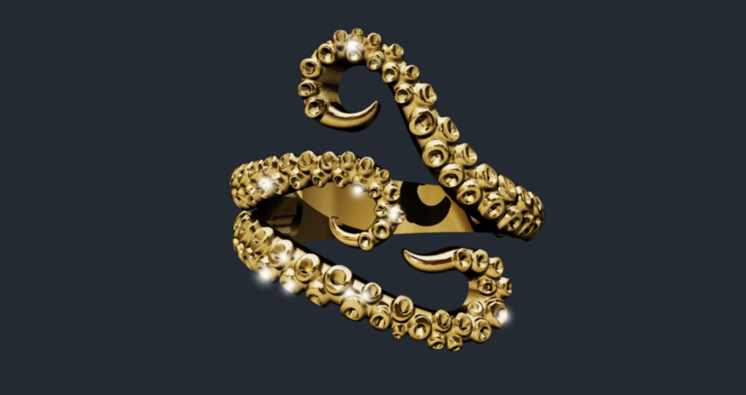 3d jewelry ring 3D print model_1