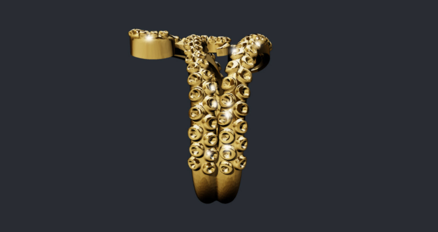 3d jewelry ring 3D print model_2