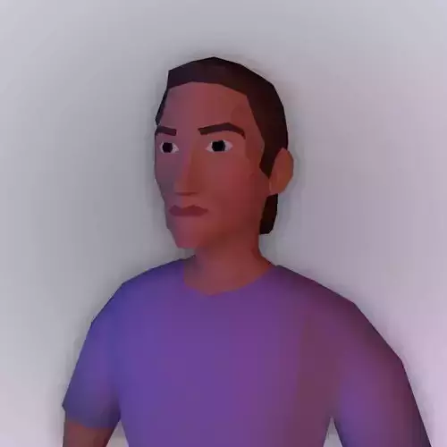 Game Ready Male Character Rigged and Animated Low Poly
