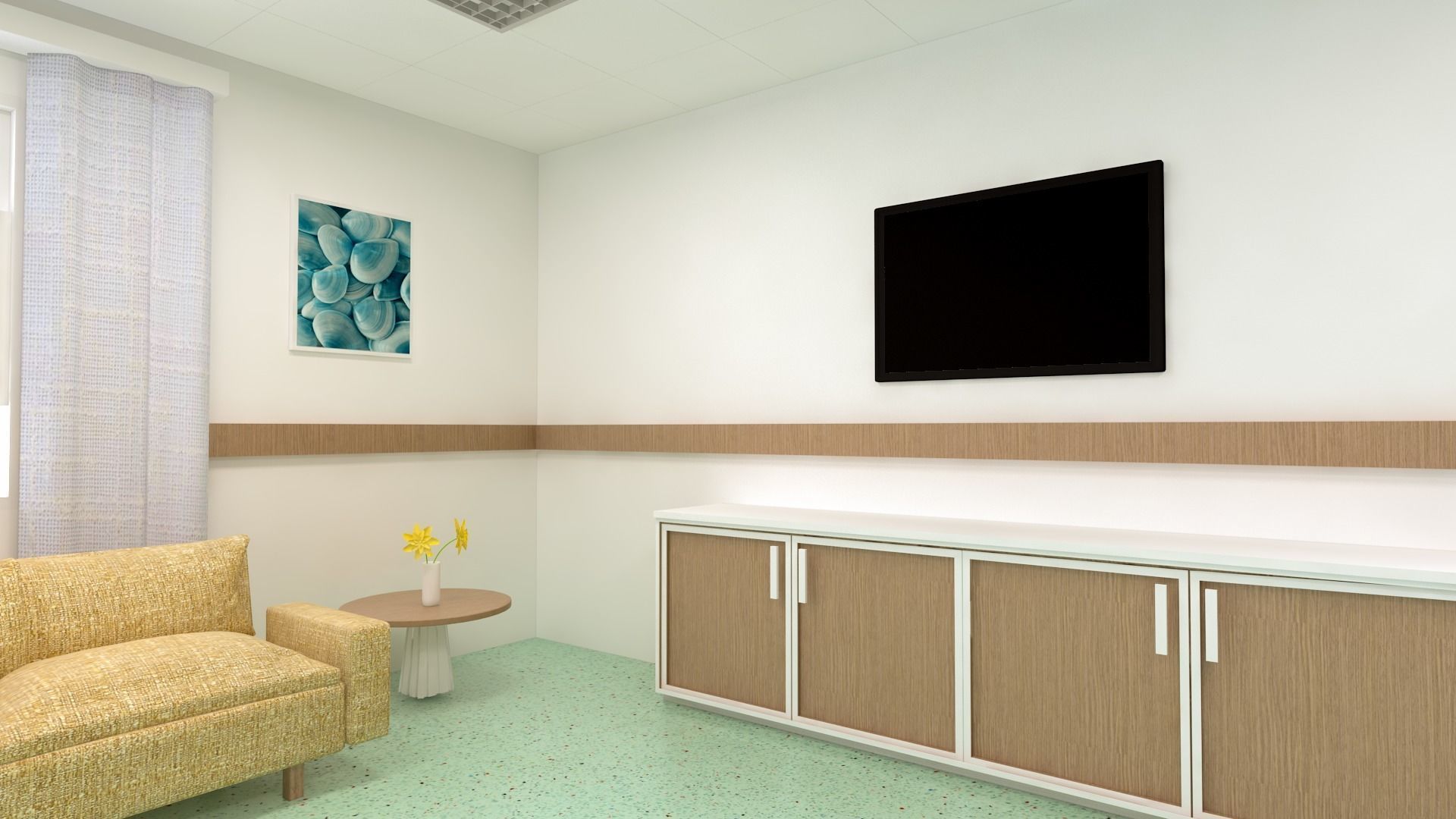 Patient Room Low-poly 3D model_6