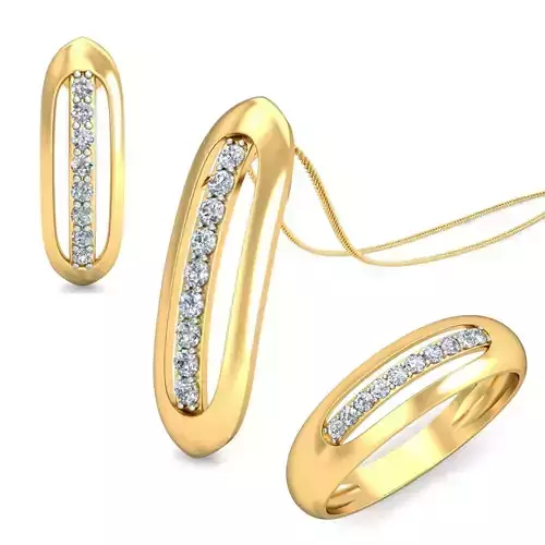 Women ring earrings pendant 3dm stl render detail 3D print model 3D print model
