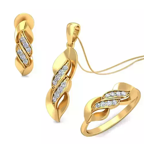 Women ring earrings pendant 3dm stl render detail 3D print model 3D print model