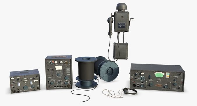 German bunker telecommunication WWII 3D Model Collection
