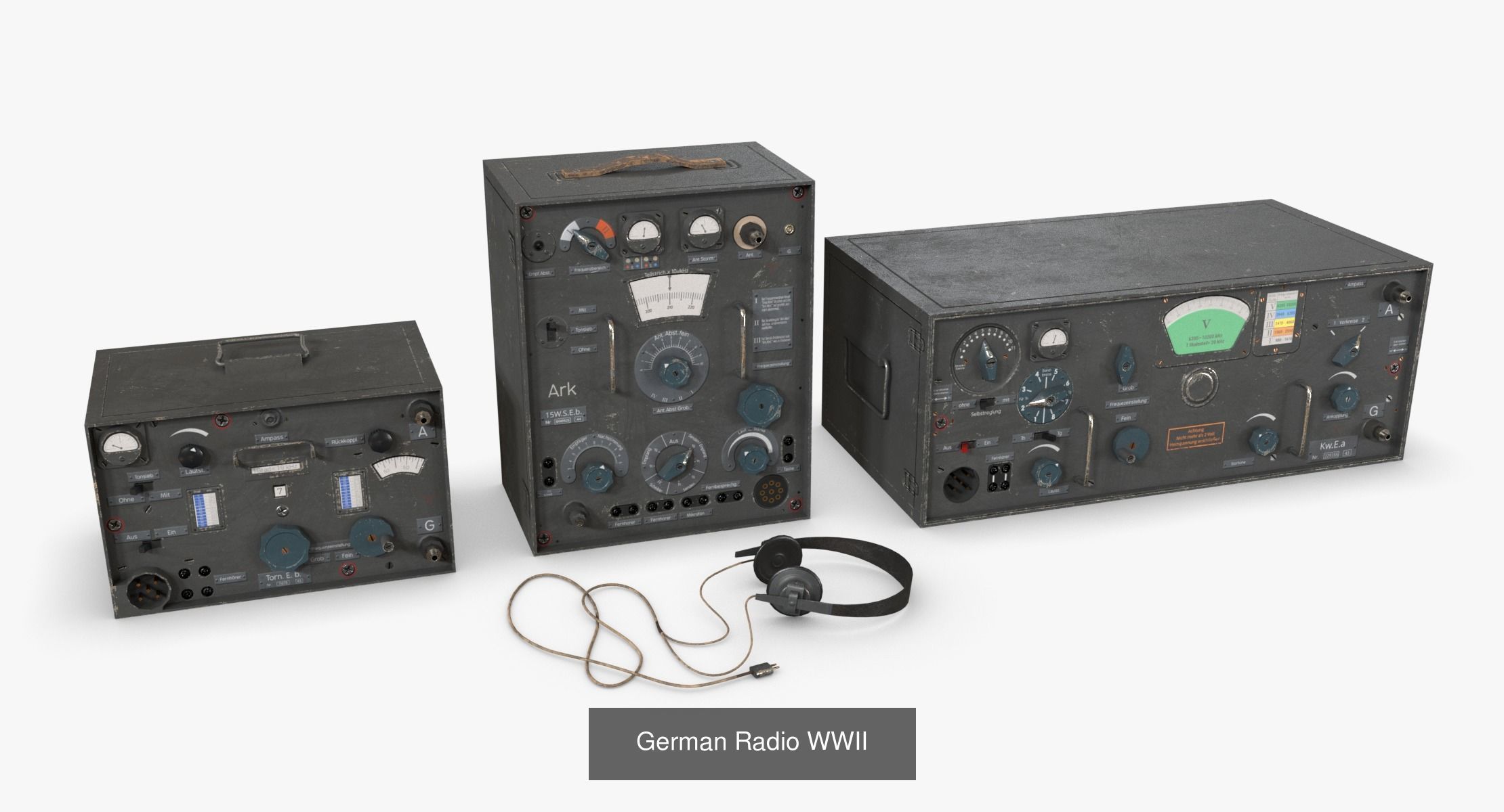 German bunker telecommunication WWII 3D Model Collection_1