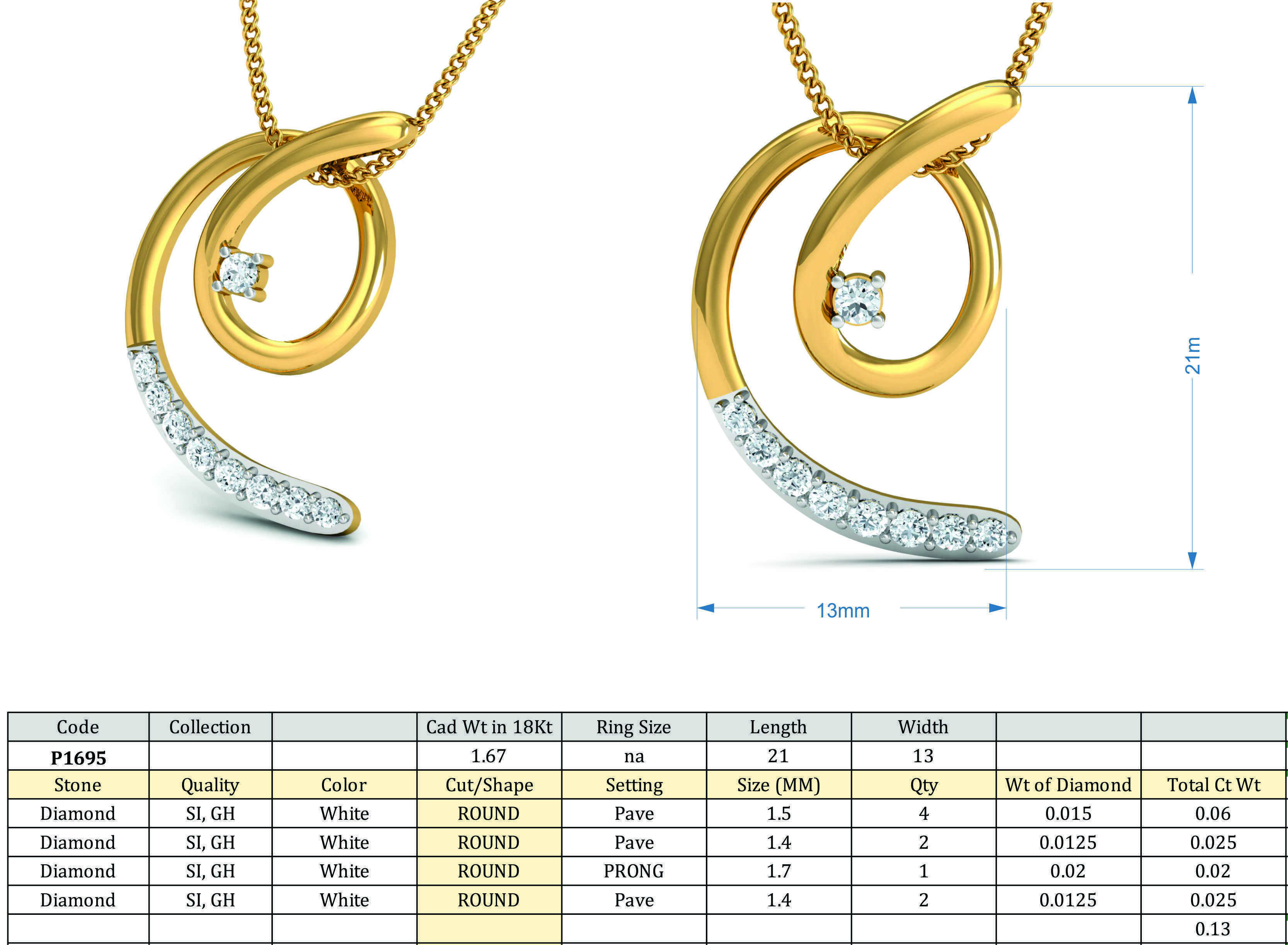 Women ring earrings pendant 3dm stl render detail 3D print model 3D print model_4