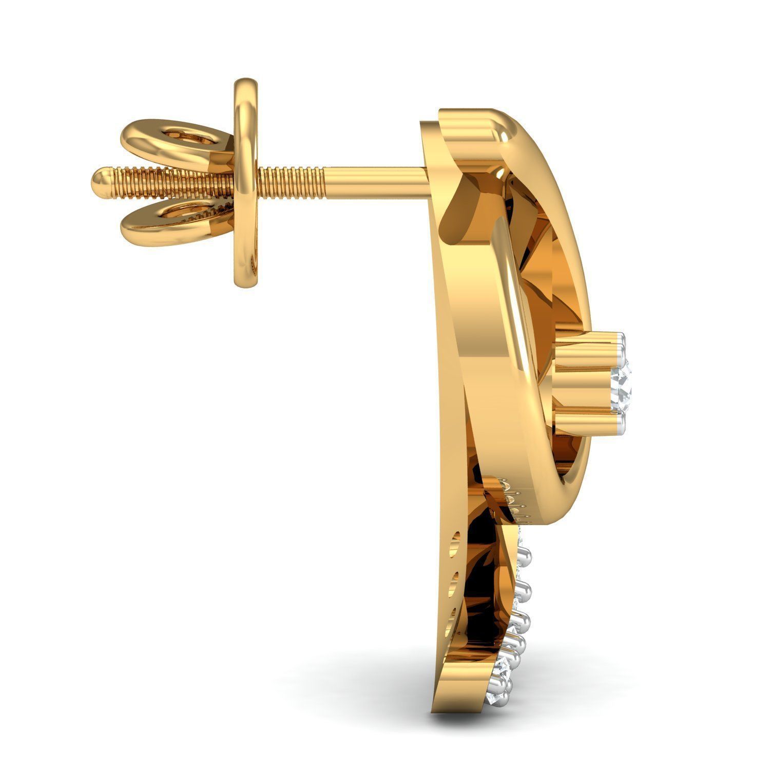 Women ring earrings pendant 3dm stl render detail 3D print model 3D print model_7