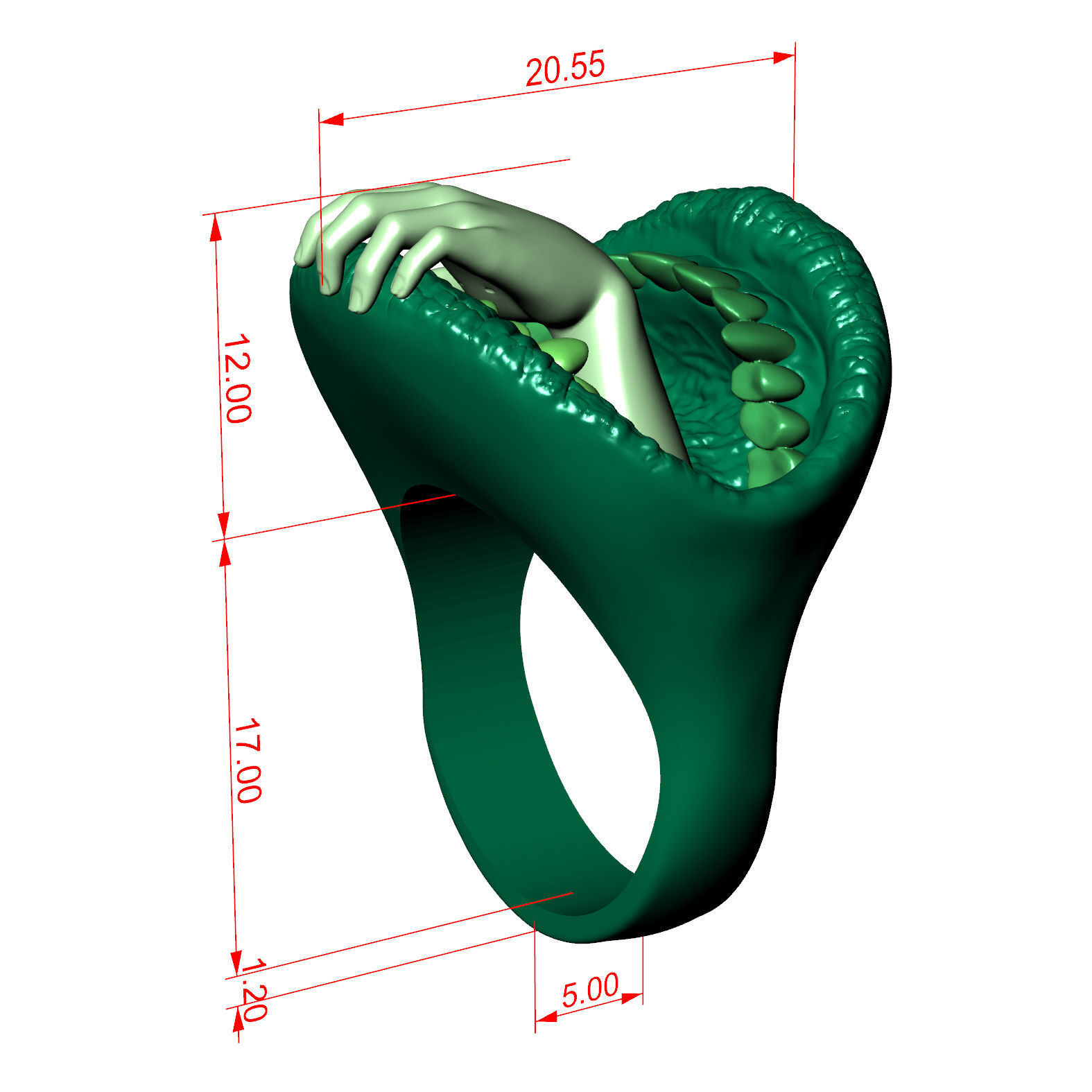 Devourer ring 3D print model_8