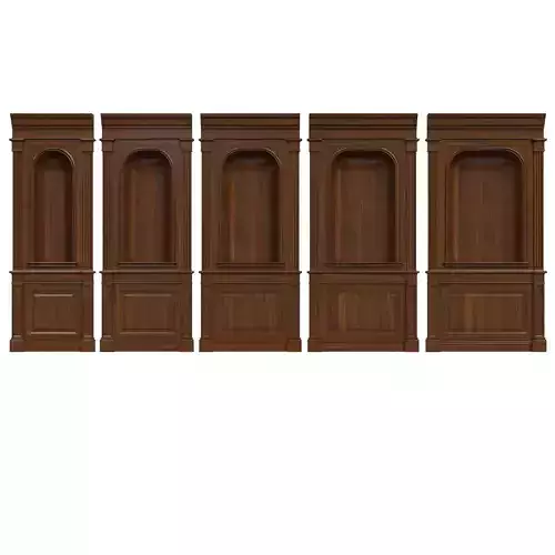 Wood panel niche 019
