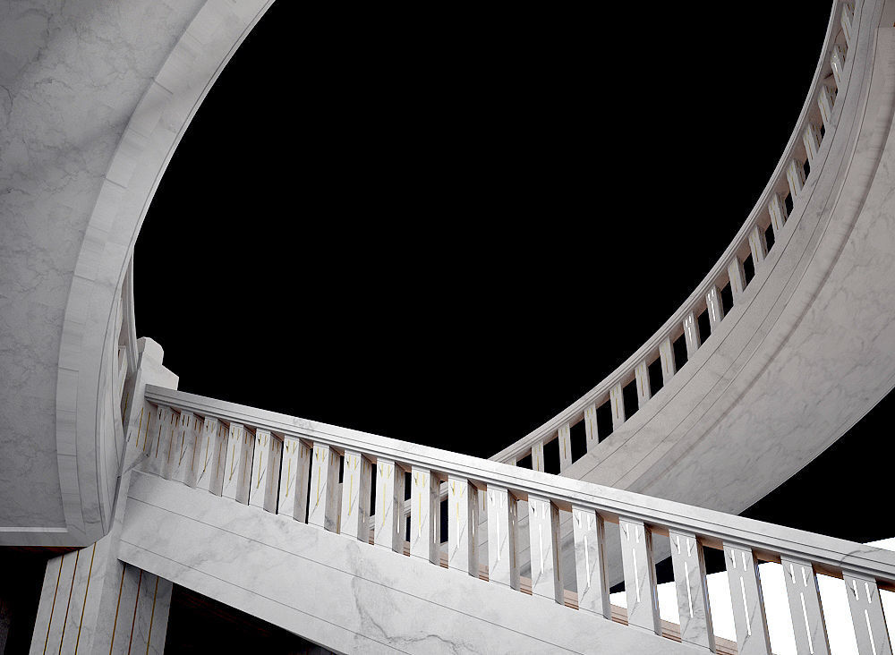 Helical Stairs 3D model_7