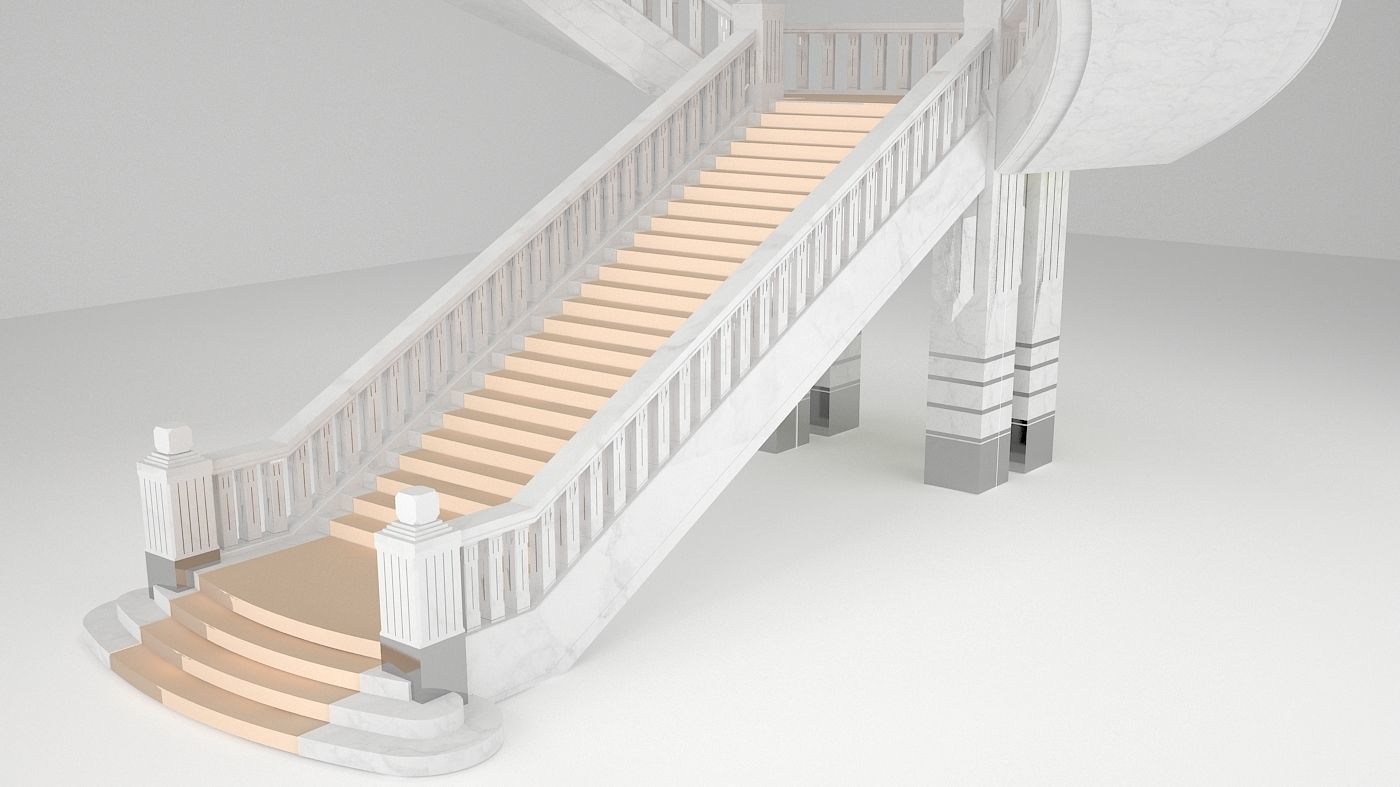 Helical Stairs 3D model_1