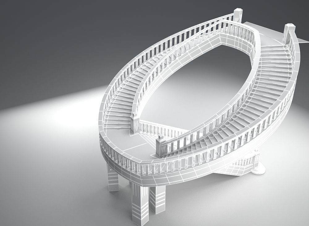Helical Stairs 3D model_8