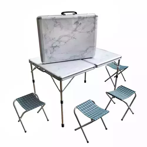 Portable Compact Folding Suitcase Picnic Table Set