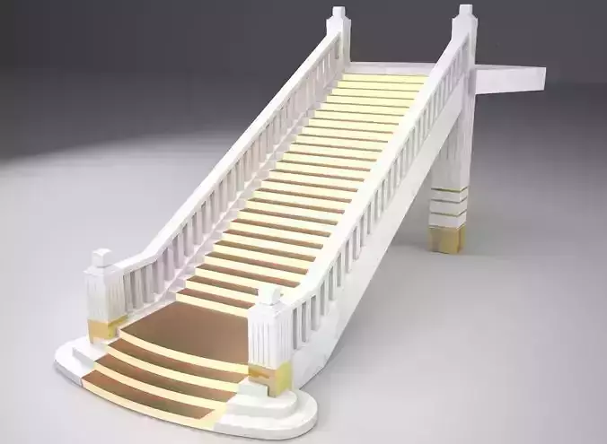 Stairs gold stairway 3D model