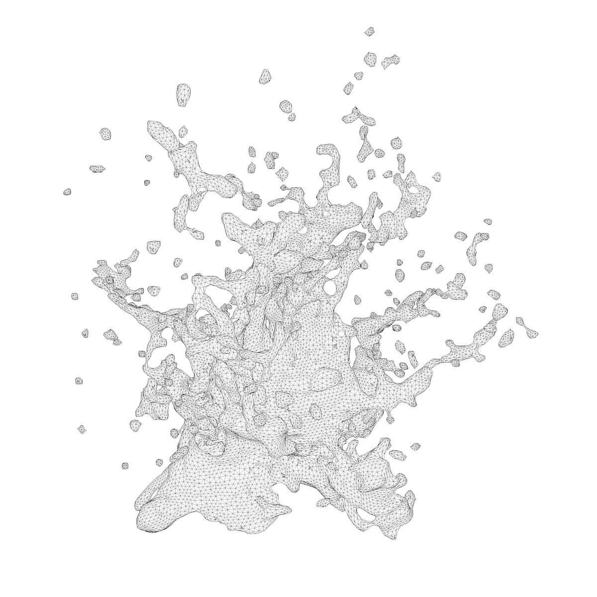 Water Blast Splash 3D model_6