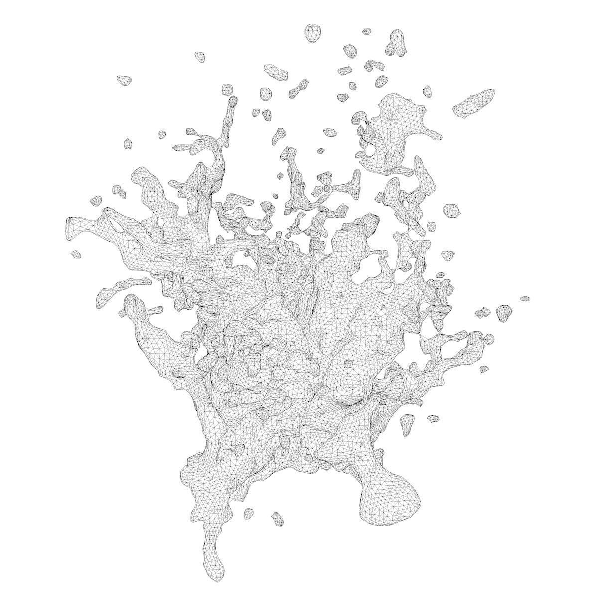 Water Blast Splash 3D model_7