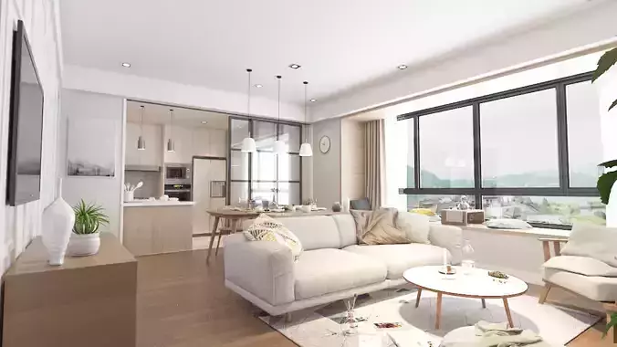 Modern Minimal House 3D Model