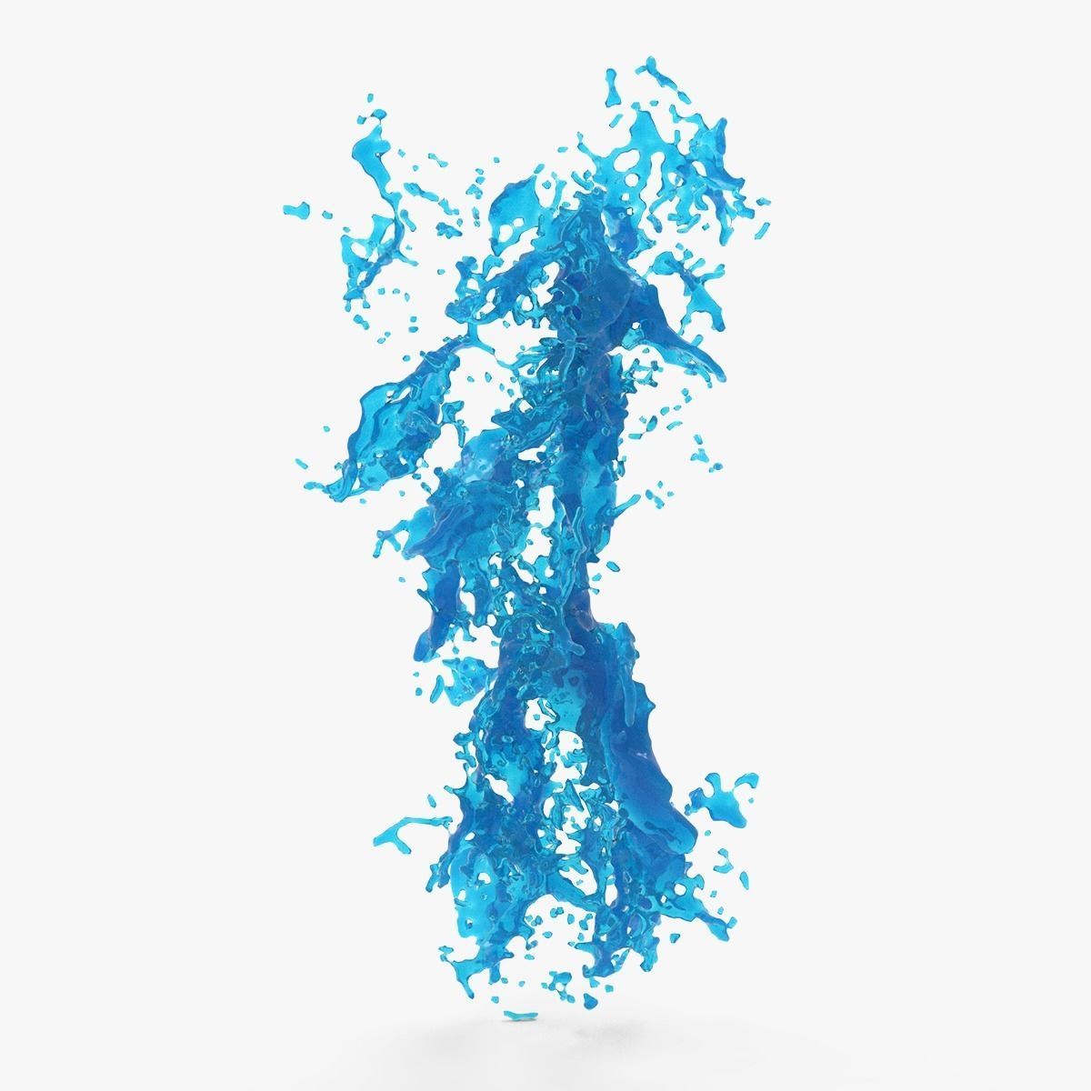 Water Blast Splash 3D model_4
