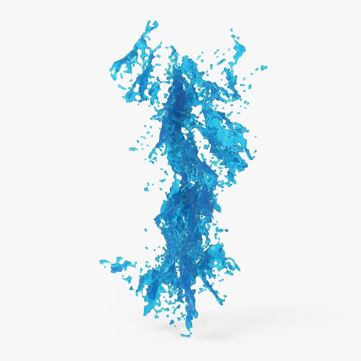 Water Blast Splash 3D model_1