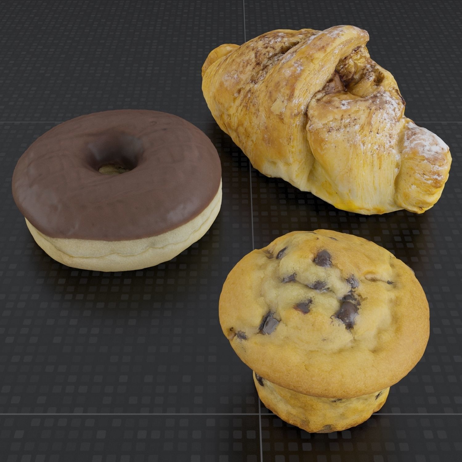 Pastry Set 01 3D model_2