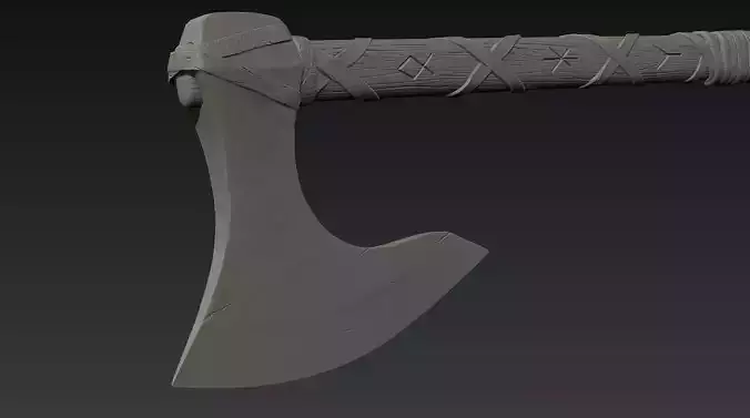 3d Print Ready Viking Axe
