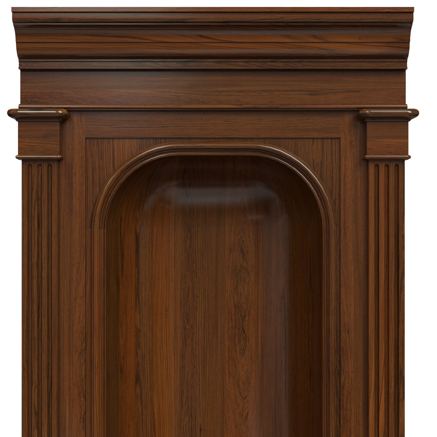 Wood panel niche 020 Low-poly 3D model_1