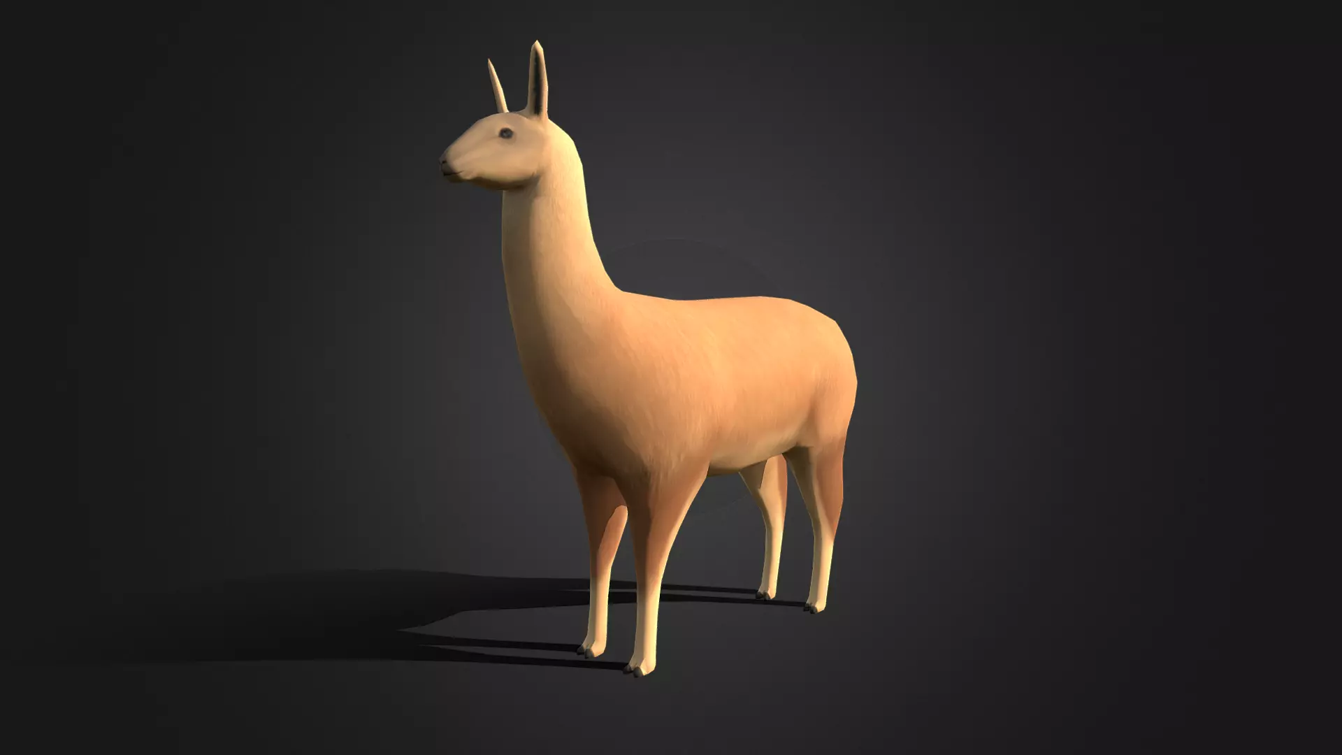 Low poly Llama - Idle Animated Low-poly 3D model_0