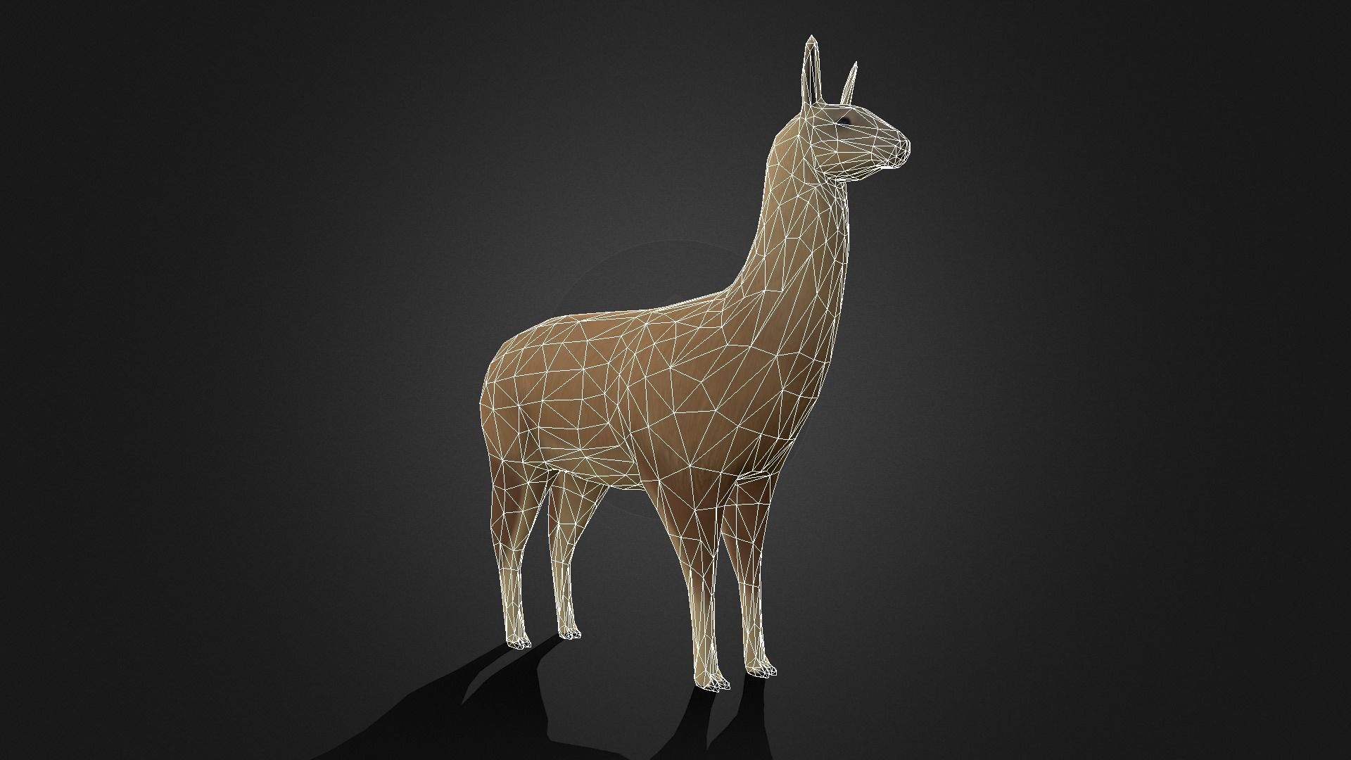 Low poly Llama - Idle Animated Low-poly 3D model_10