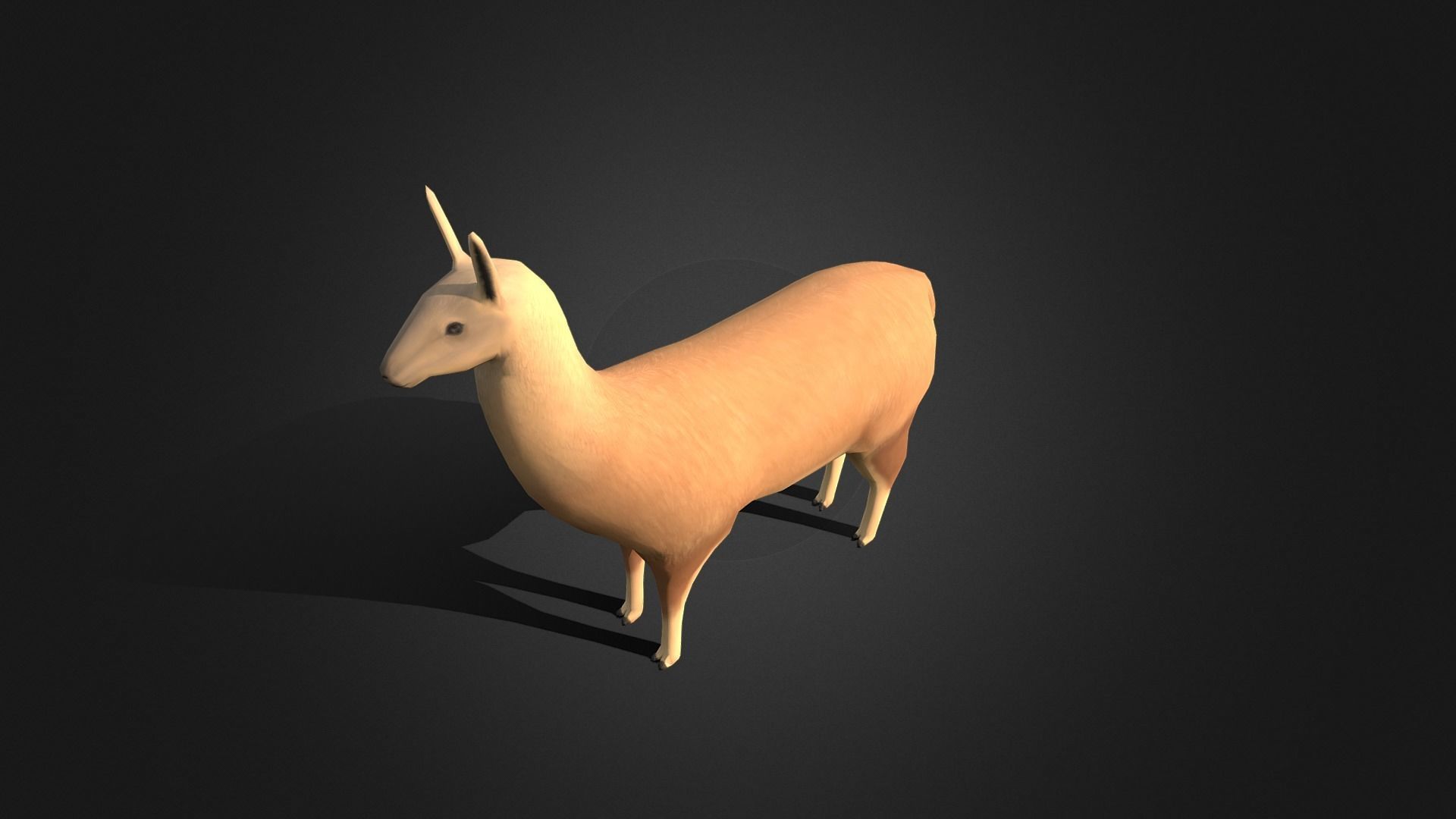 Low poly Llama - Idle Animated Low-poly 3D model_7