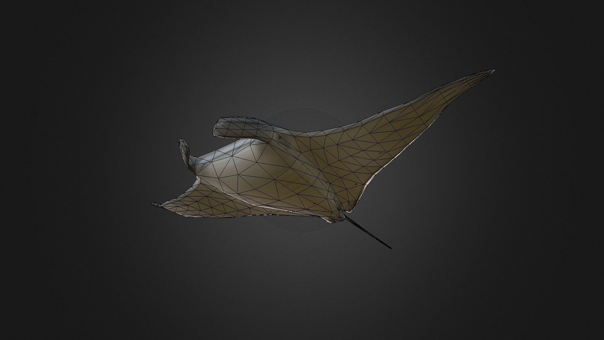 Low poly Manta Ray - Idle Animated Low-poly 3D model_4