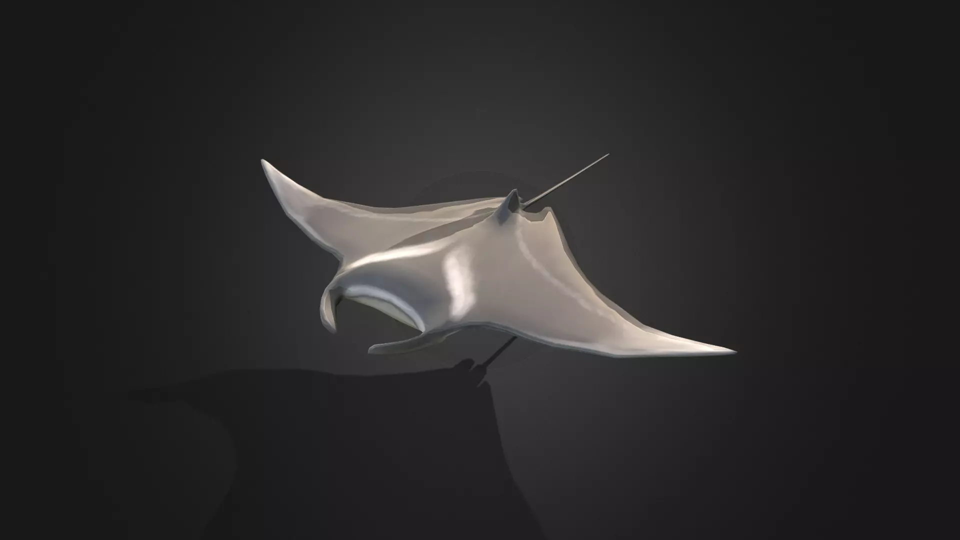Low poly Manta Ray - Idle Animated Low-poly 3D model_0