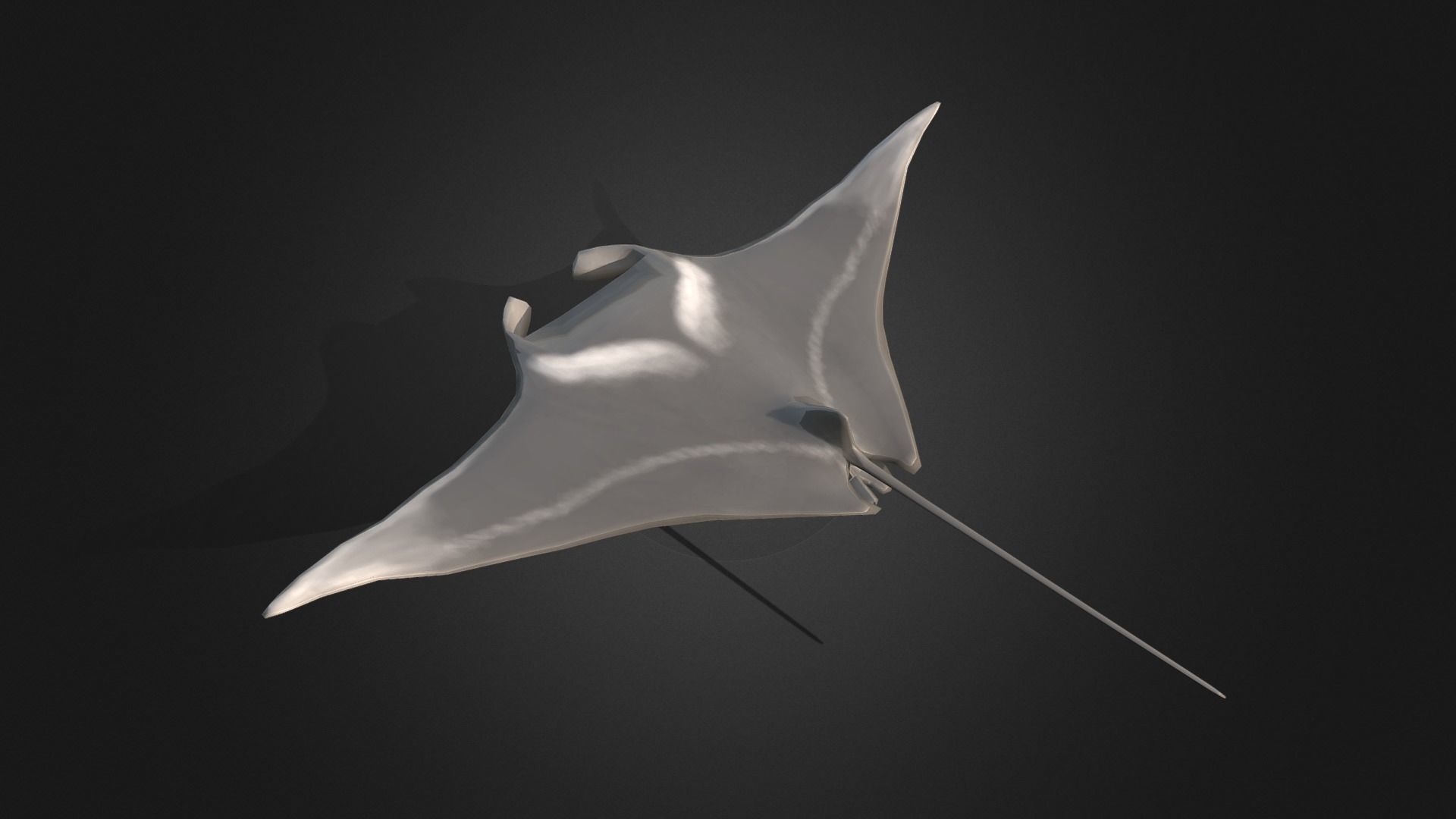 Low poly Manta Ray - Idle Animated Low-poly 3D model_7